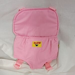 EUC Build A Bear Pink Backpack Carrier Adjustable Straps BABW Accessory